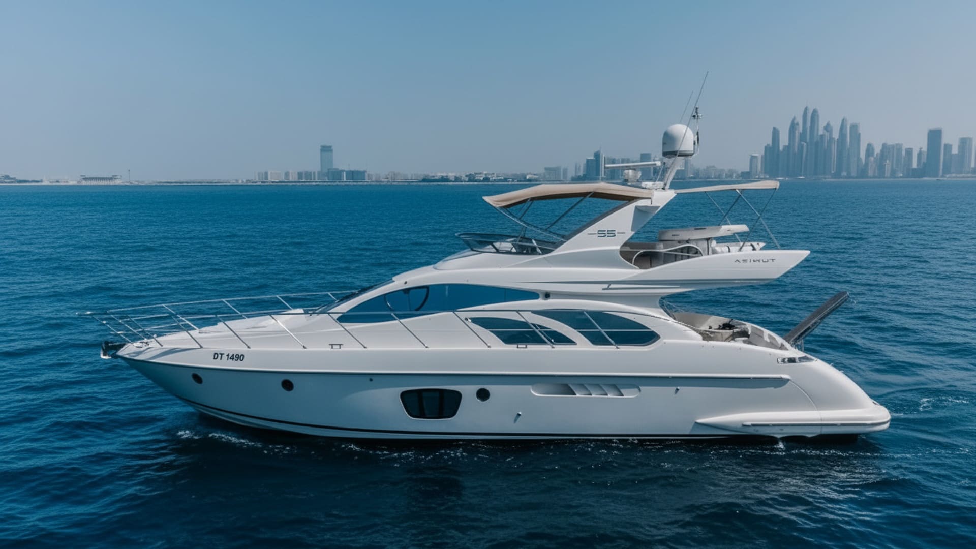 Wynajem nowego jachtu Azimut White Pearl 55 stóp w Dubaju