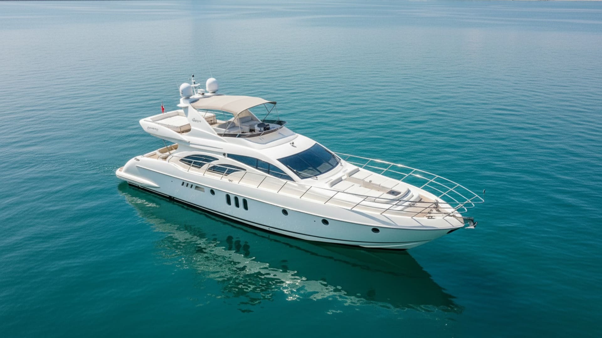 Azimut Lucky Star 62 ft widok z lotu ptaka w Dubai Marina