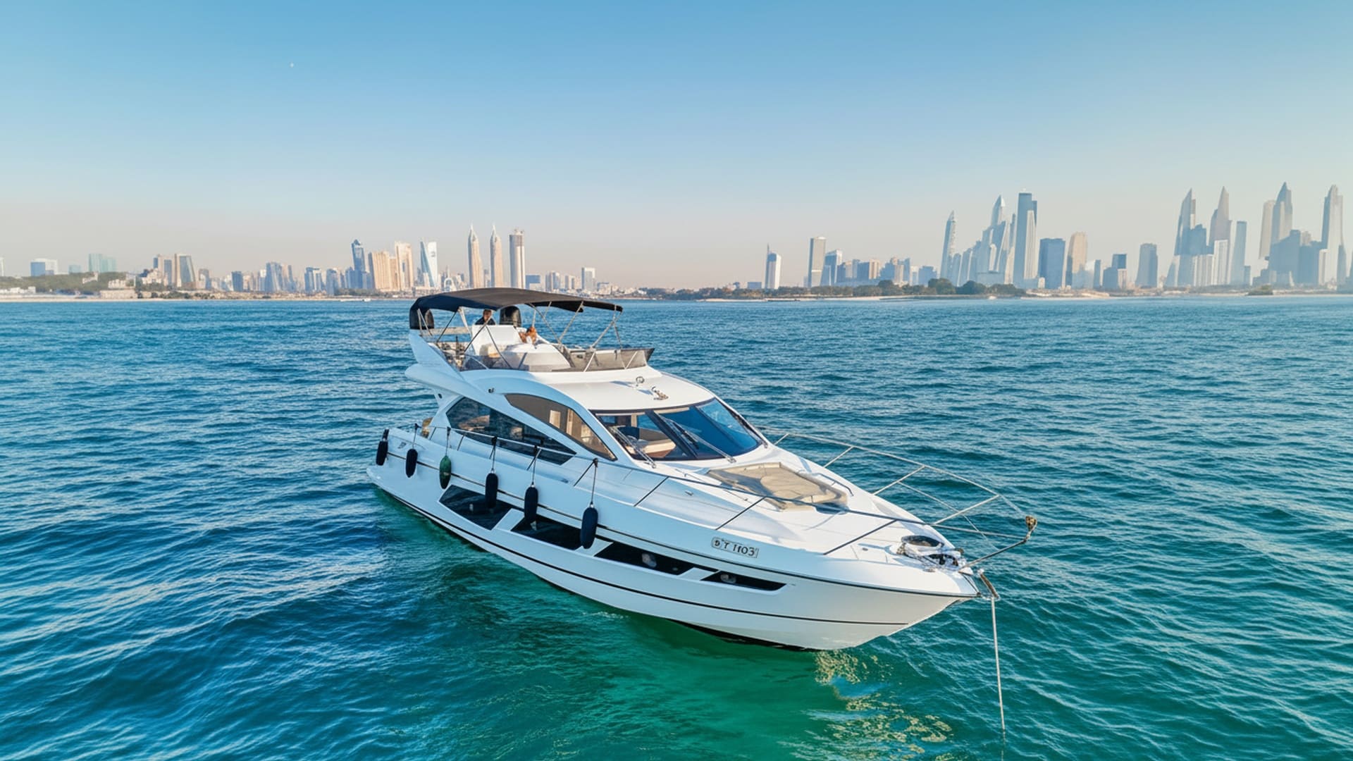 Sunseeker Manhattan 65 ft yacht de luxe à la Marina de Dubaï